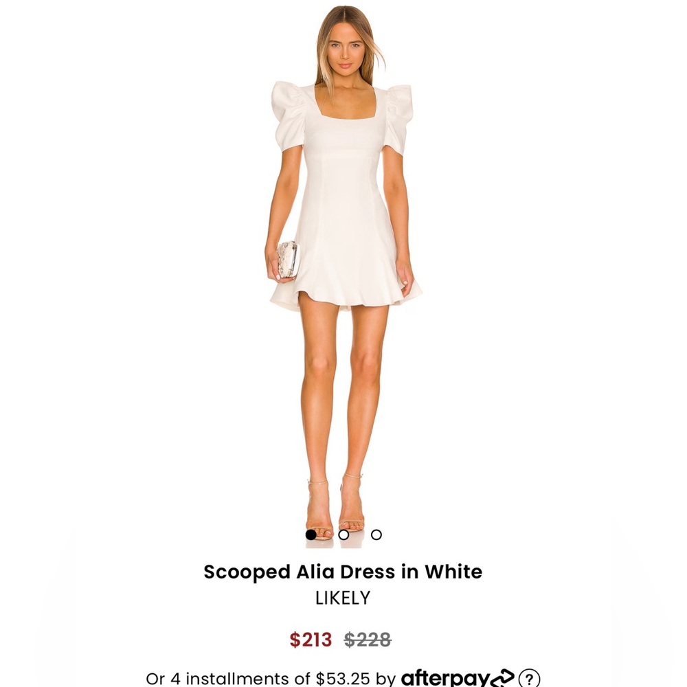 Likely Scooped Alia Dress in White
